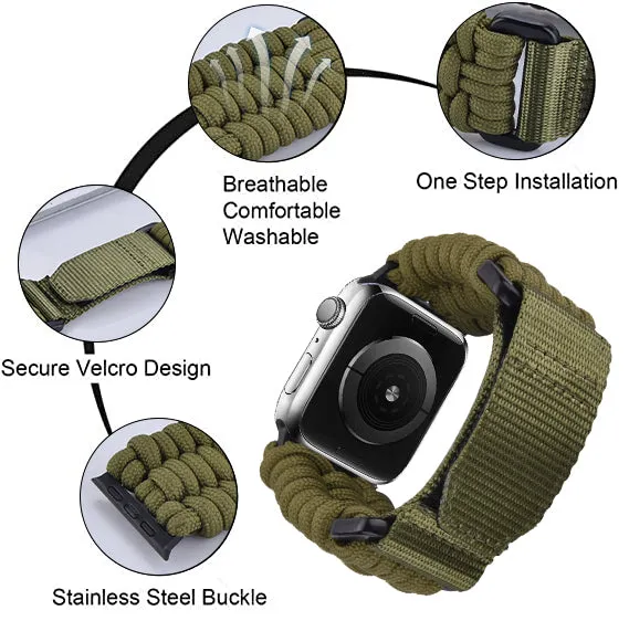 Nylon Braided Sports Rugged Band for Apple Watch