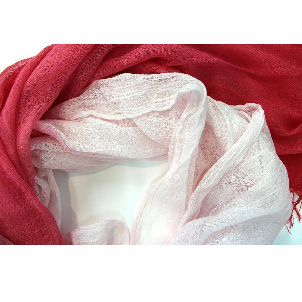 Ombre shaded Shawl - Pink/Ivory