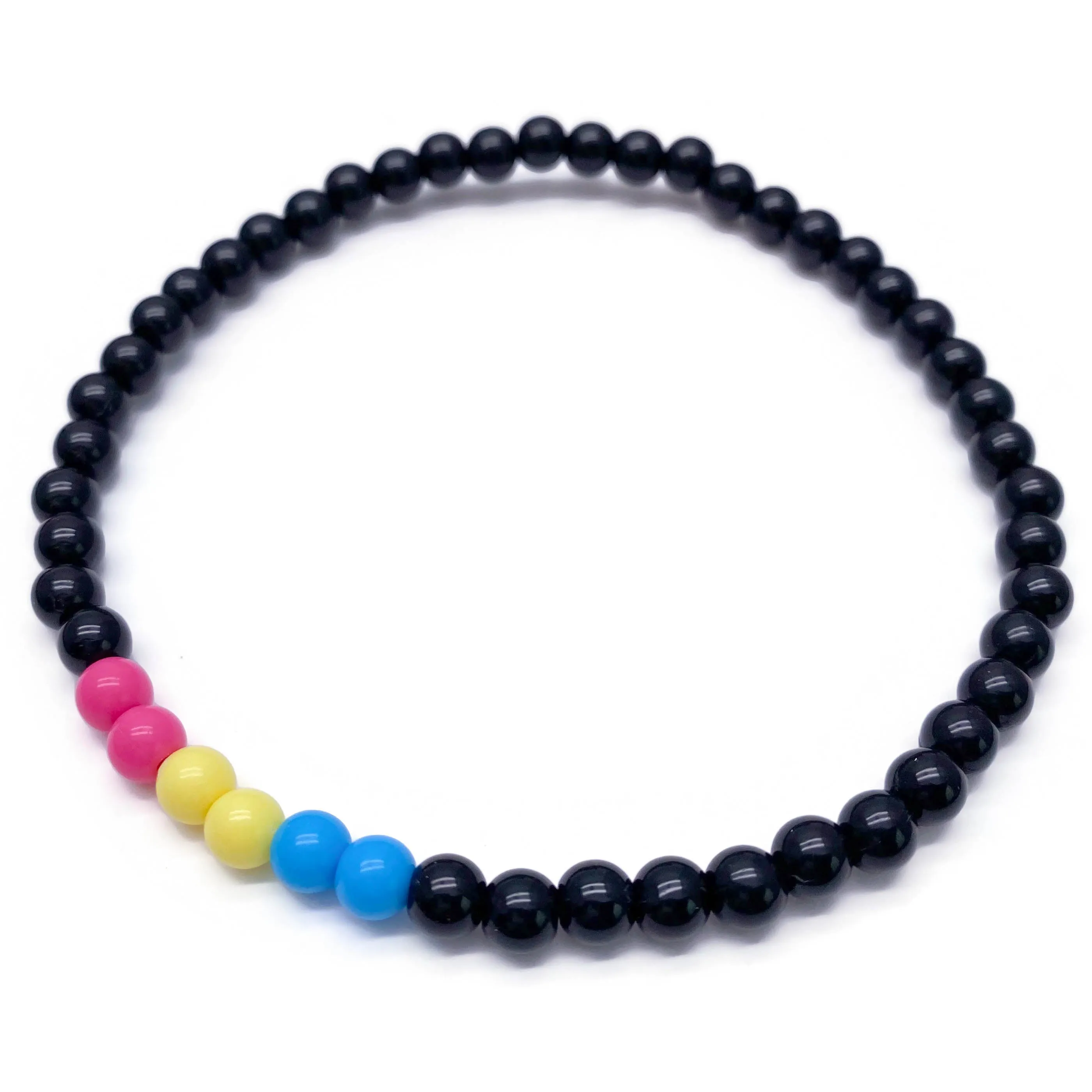 Pansexual Colours Acrylic Bead Anklet