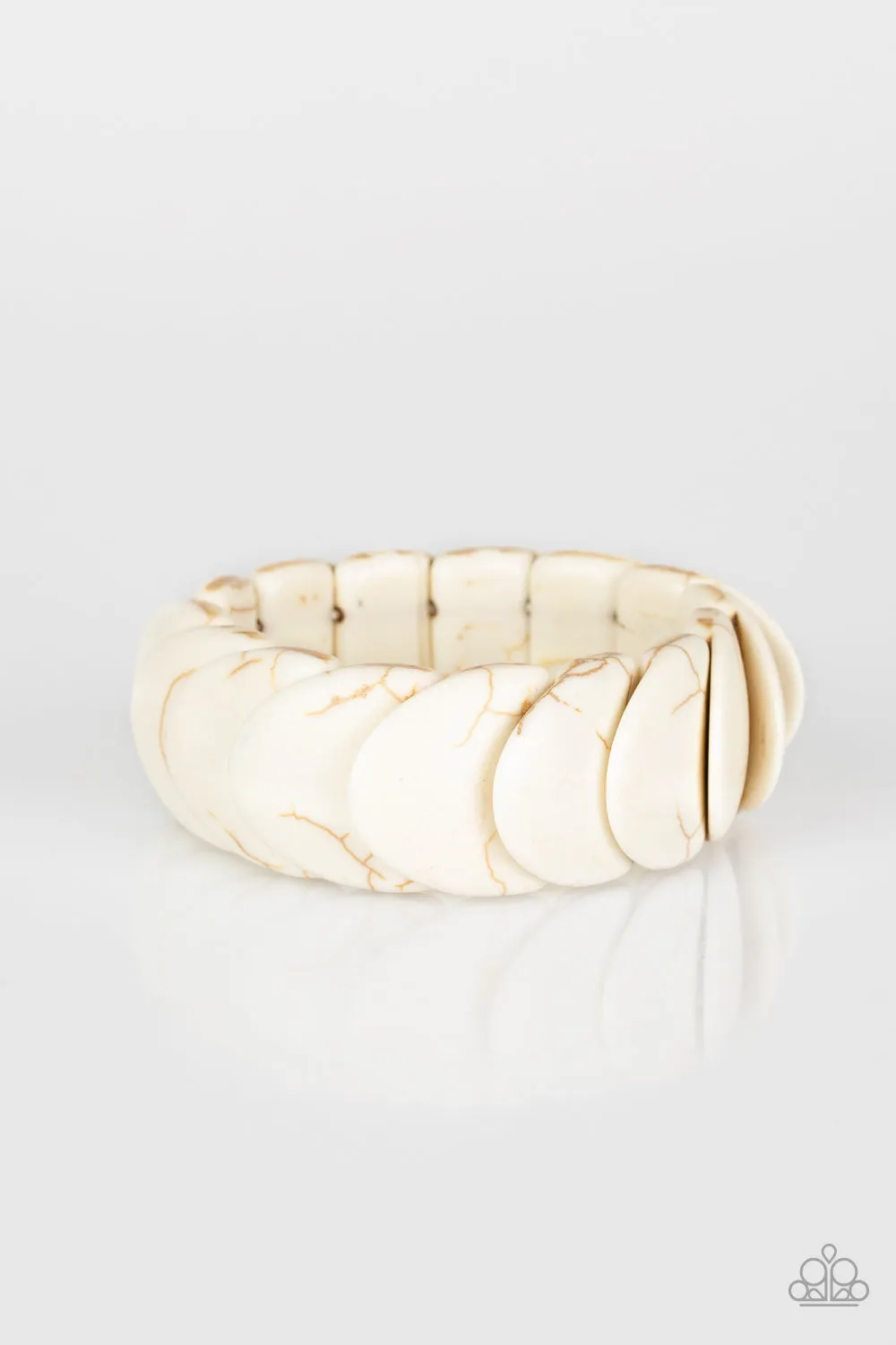 Paparazzi Accessories  - Nomadic Nature #B225 Drawer 2/2 - White Bracelet