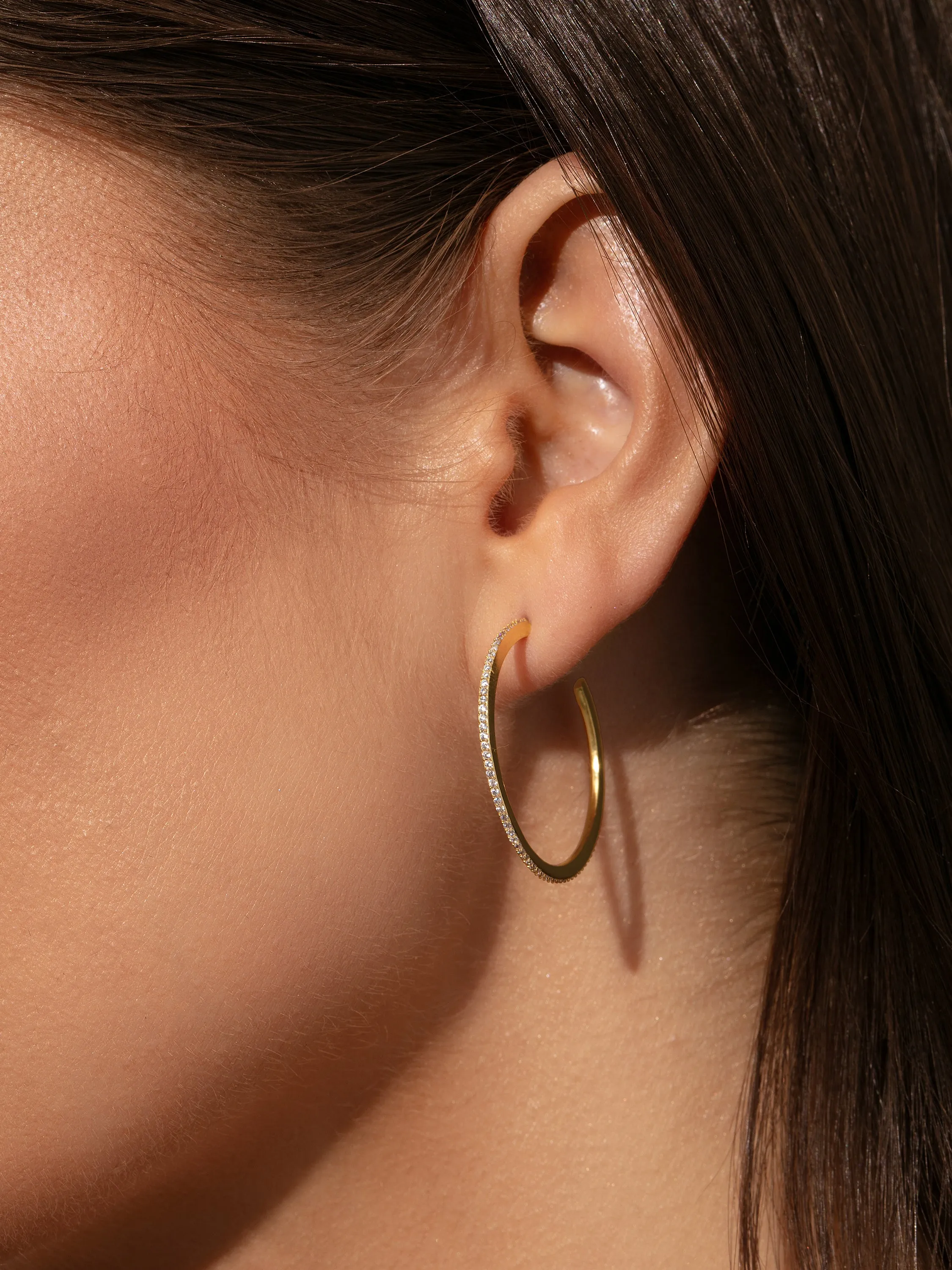 Pavé Hoop Earrings