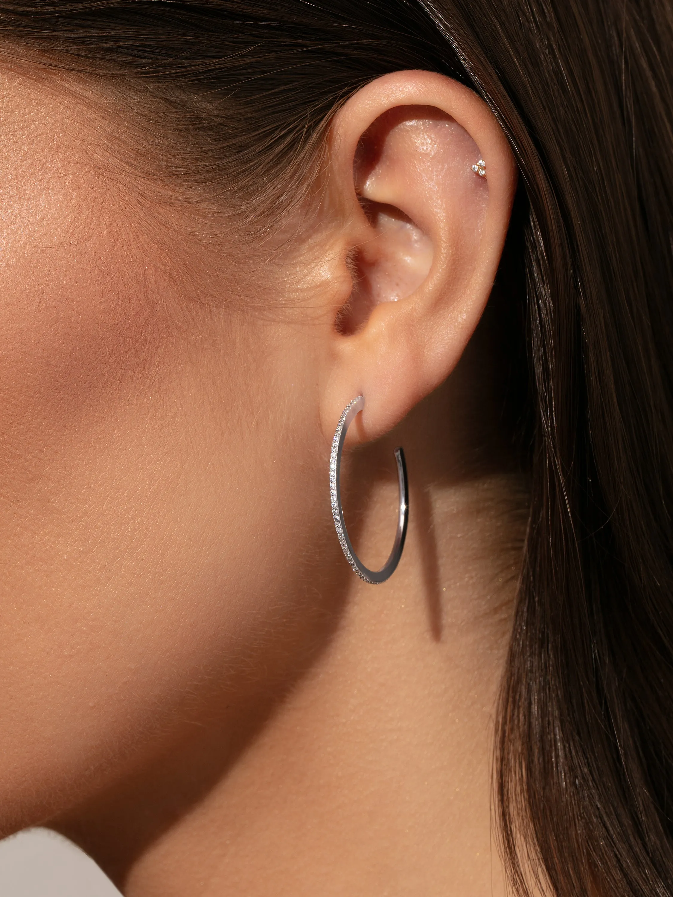 Pavé Hoop Earrings