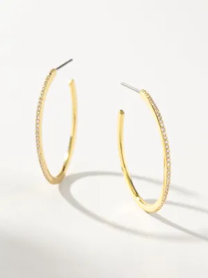 Pavé Hoop Earrings