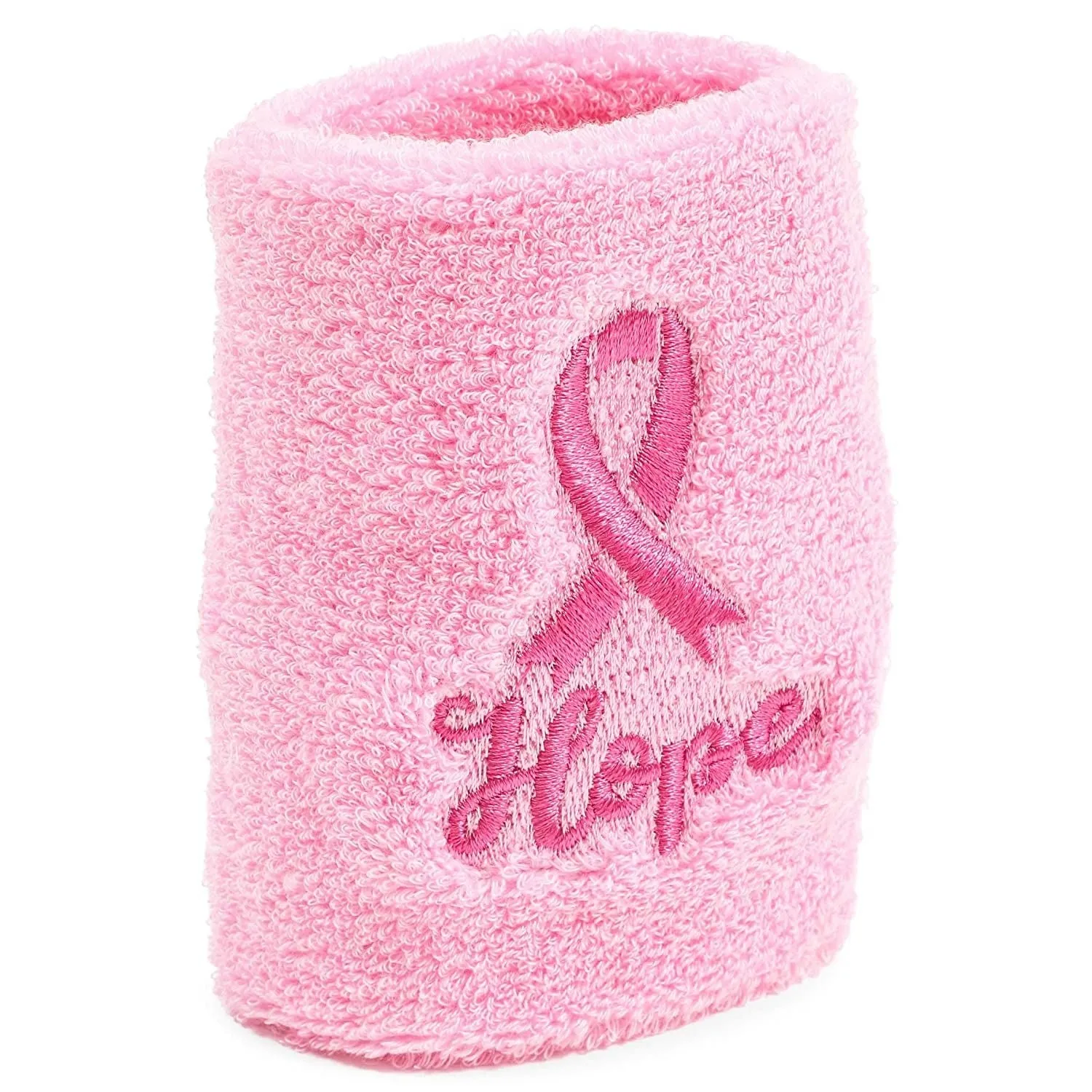 Pink Breast Cancer Awareness Sweat Bands and Headband Set (3 Pieces)