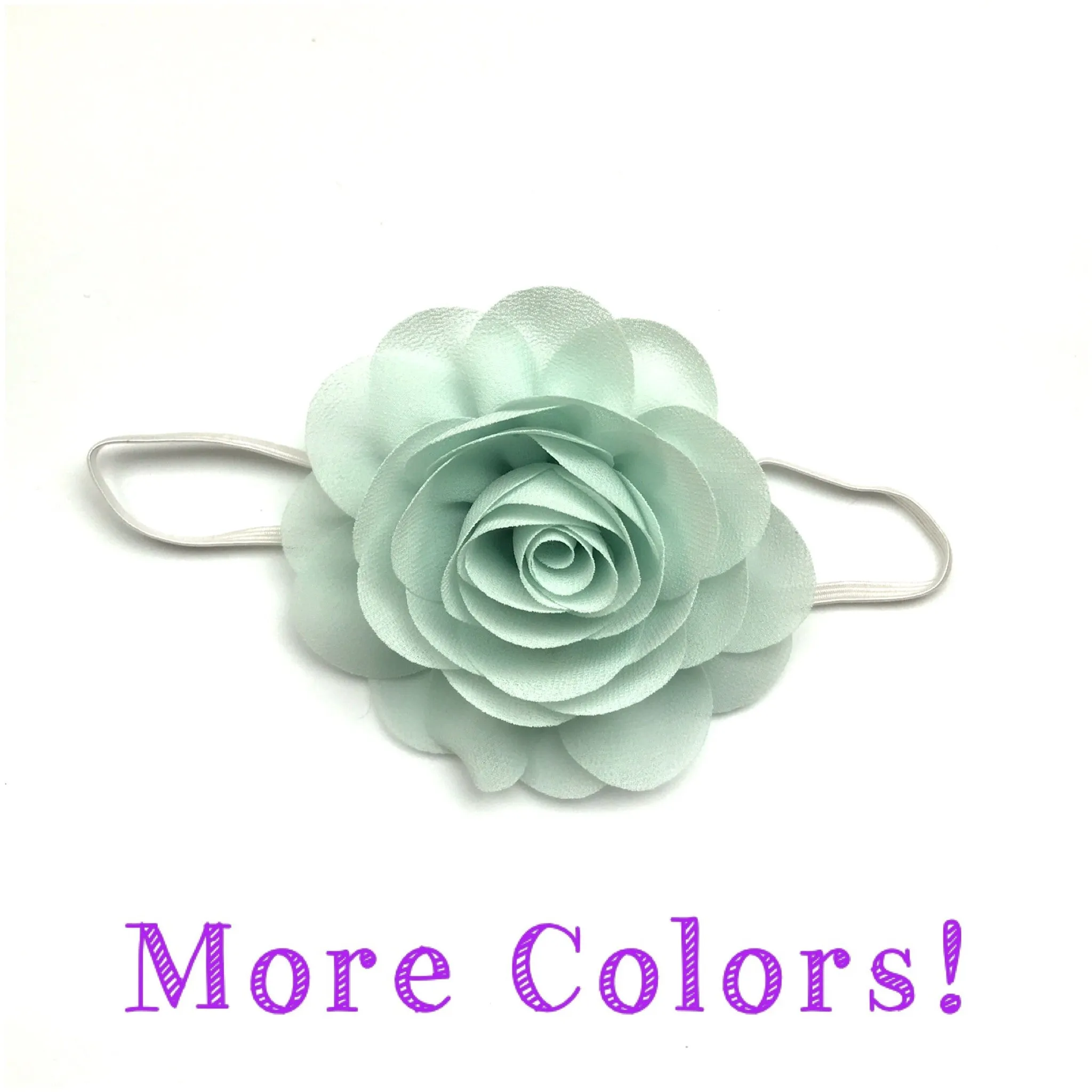 Rose flower headband- pick your color!