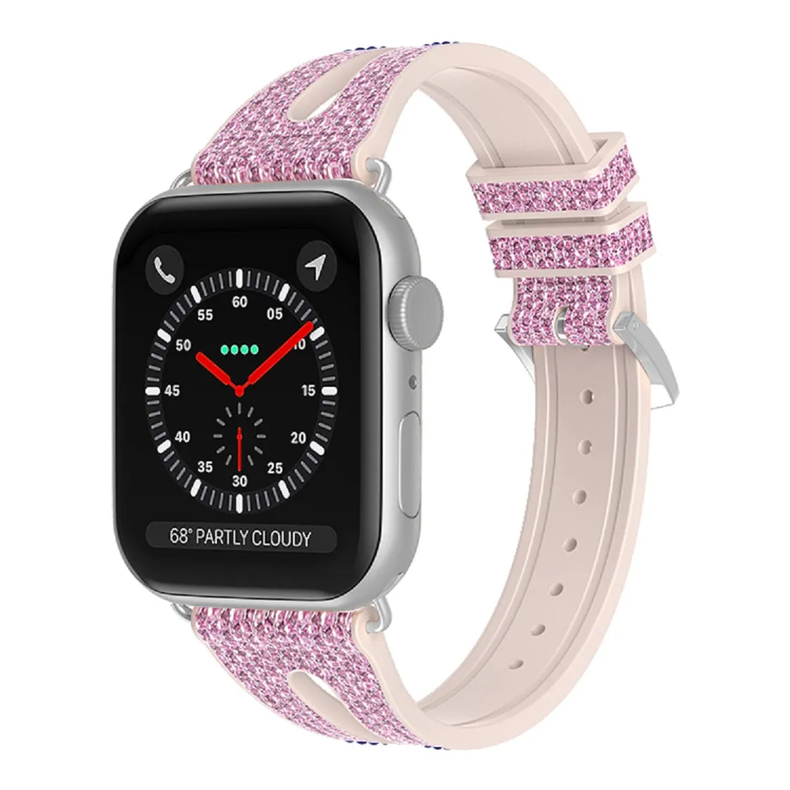 Silicone Shiny Band for Apple Watch 38/40/41mm & 42/44/45mm