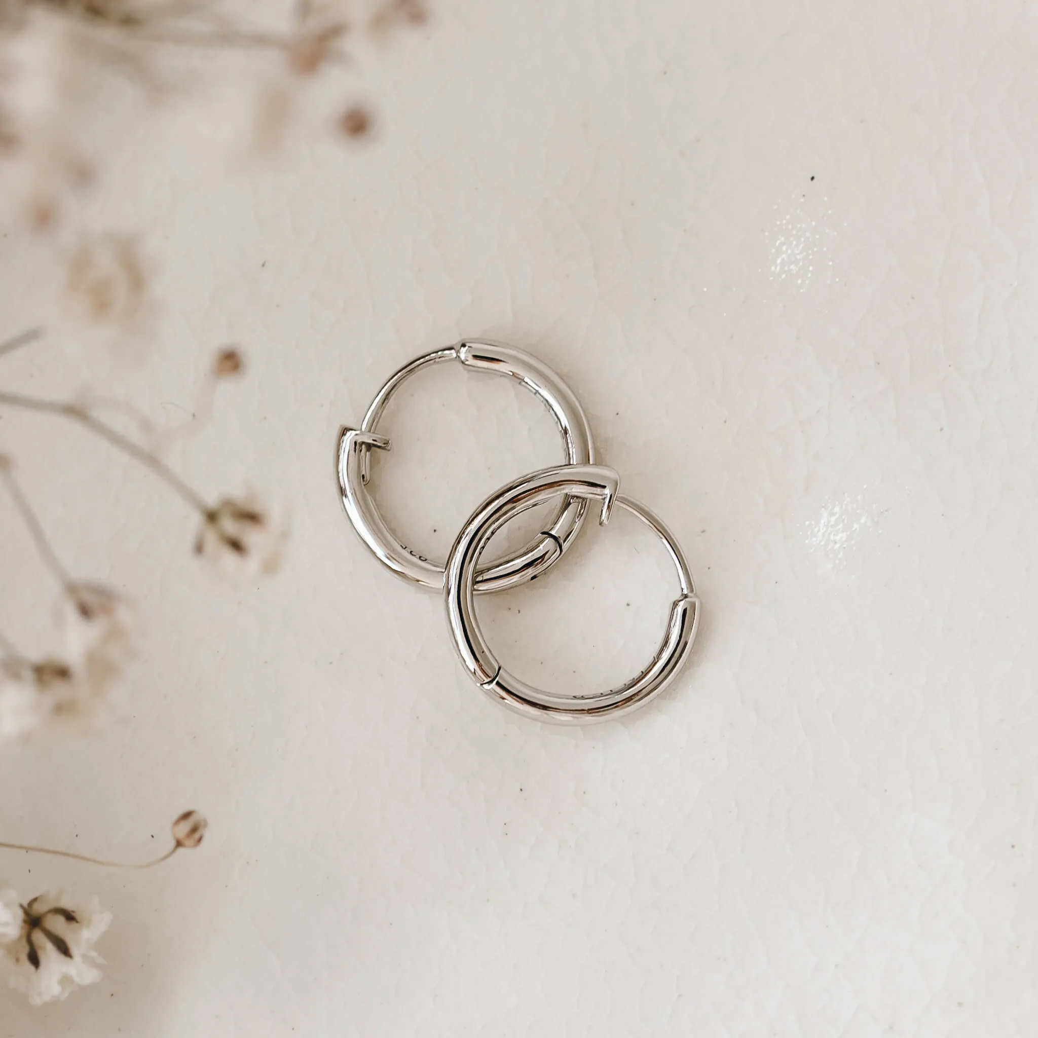 Silver Huggie Earrings - Kirsten