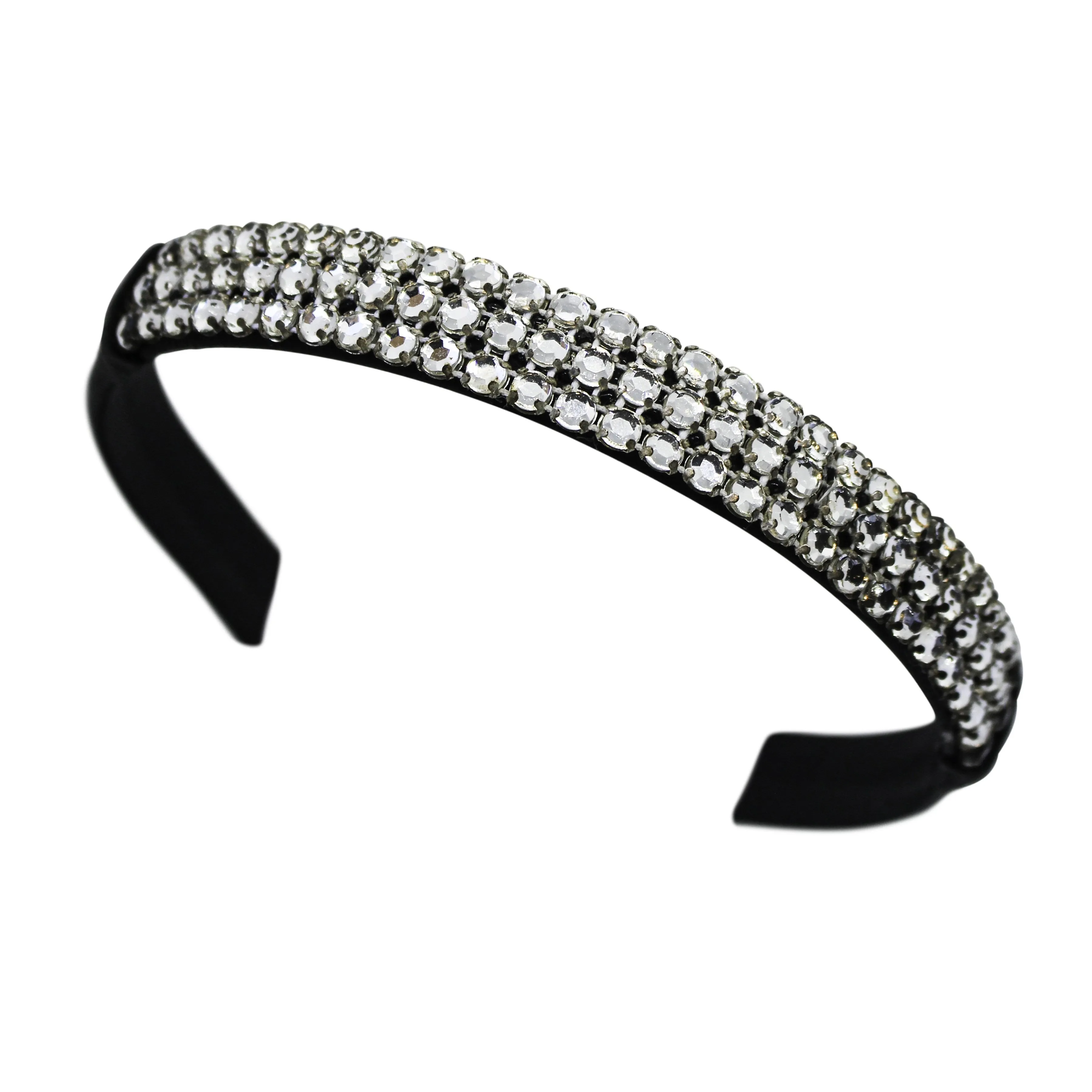 Wardani Italian Leather & Crystal Headband